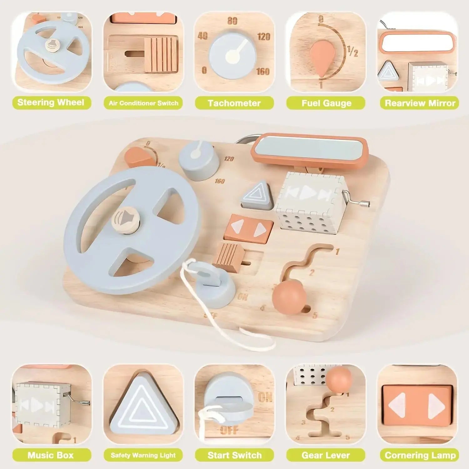 Car Dashboard Busy Board for Toddler
