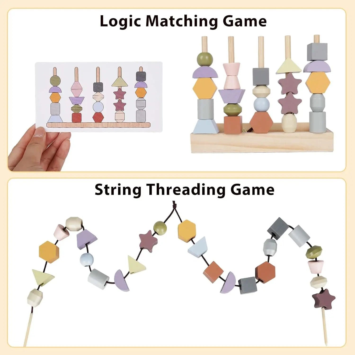 Educational Stacking & Threading Toys for Toddlers
