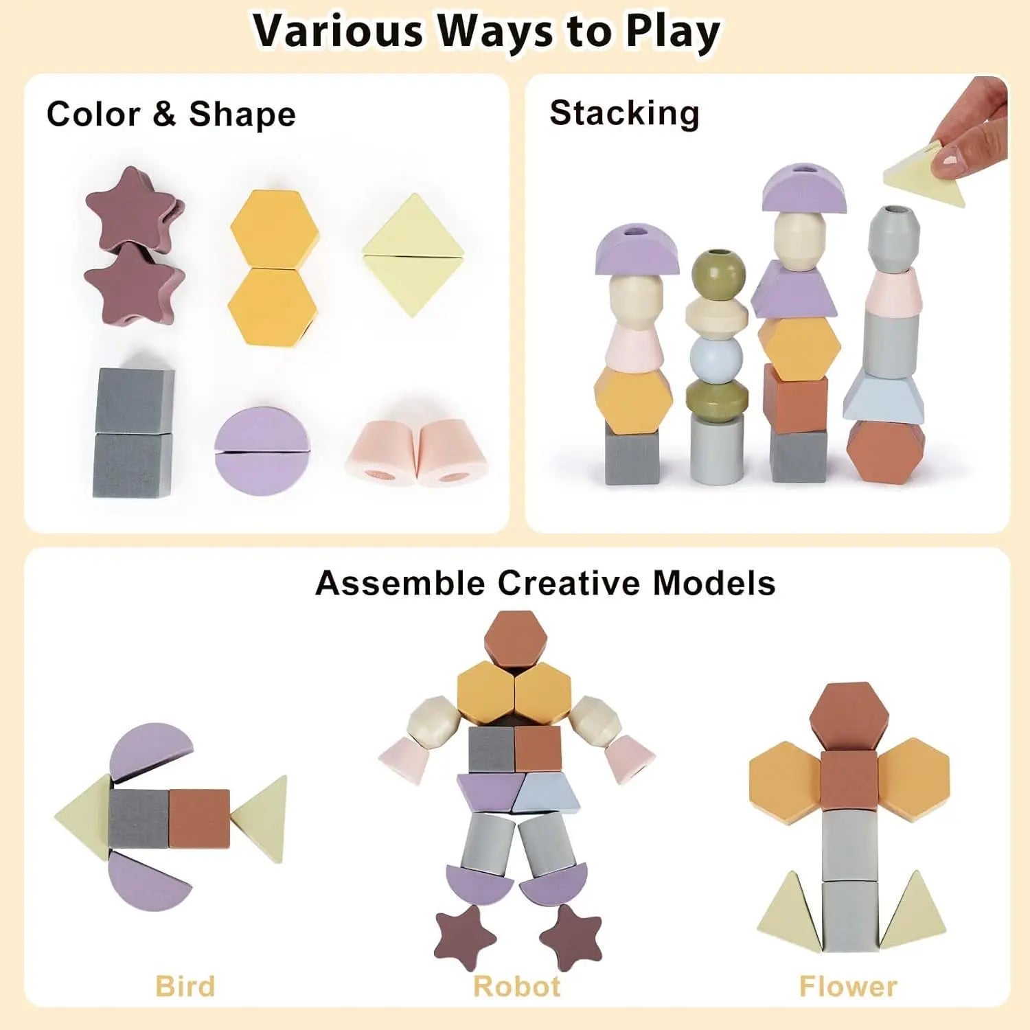 Educational Stacking & Threading Toys for Toddlers