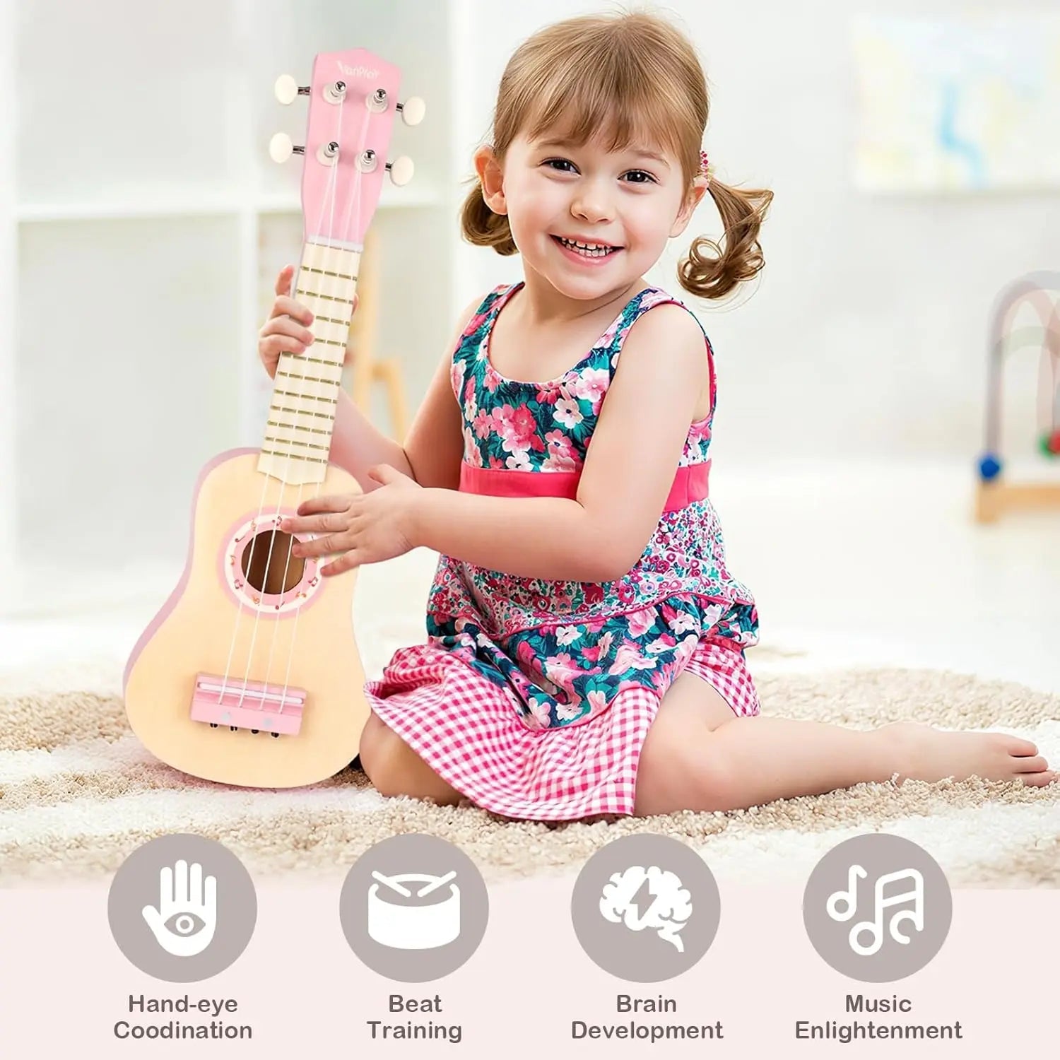 Wooden Montessori Guitar Set for Toddlers