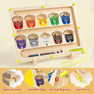 Magnetic Number and Color Maze for Toddlers