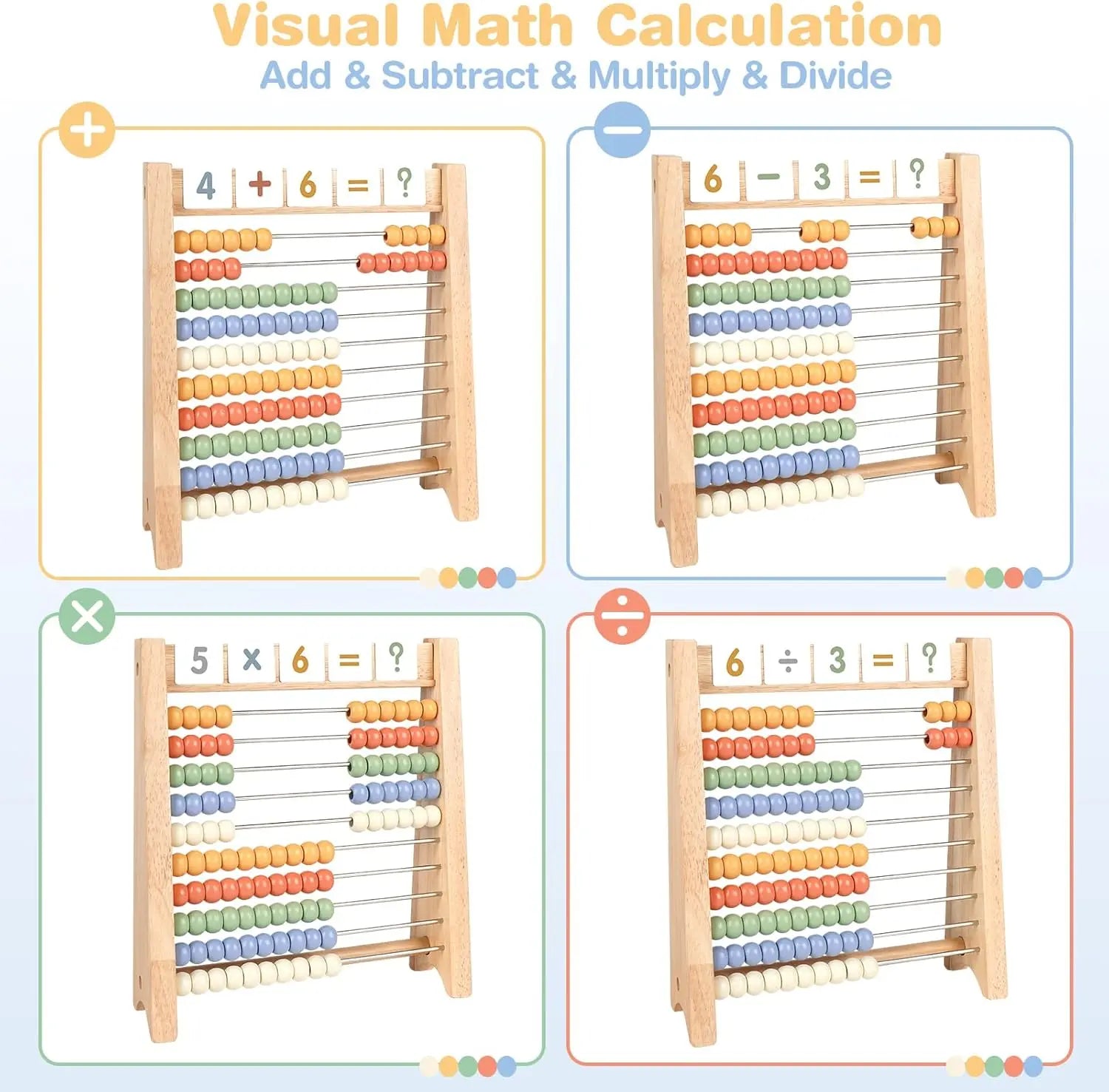 Wooden Abacus for Kids Math