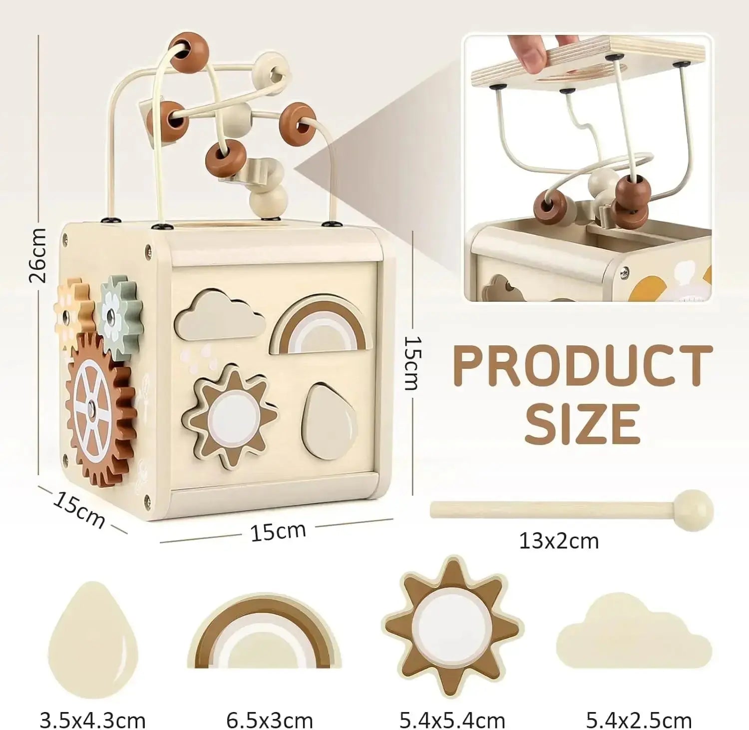 Educational Activity Cube for Toddlers 1-3