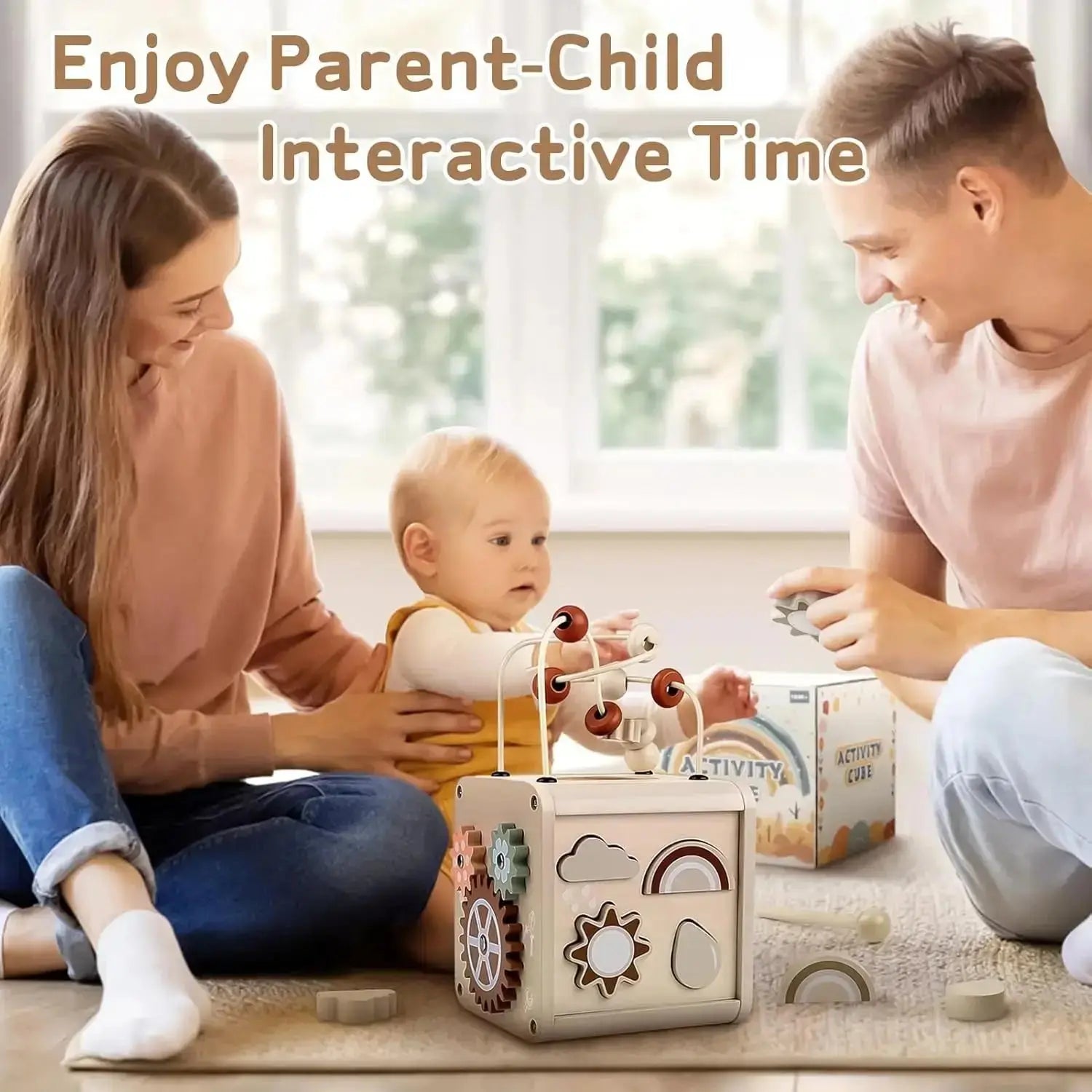 Educational Activity Cube for Toddlers 1-3