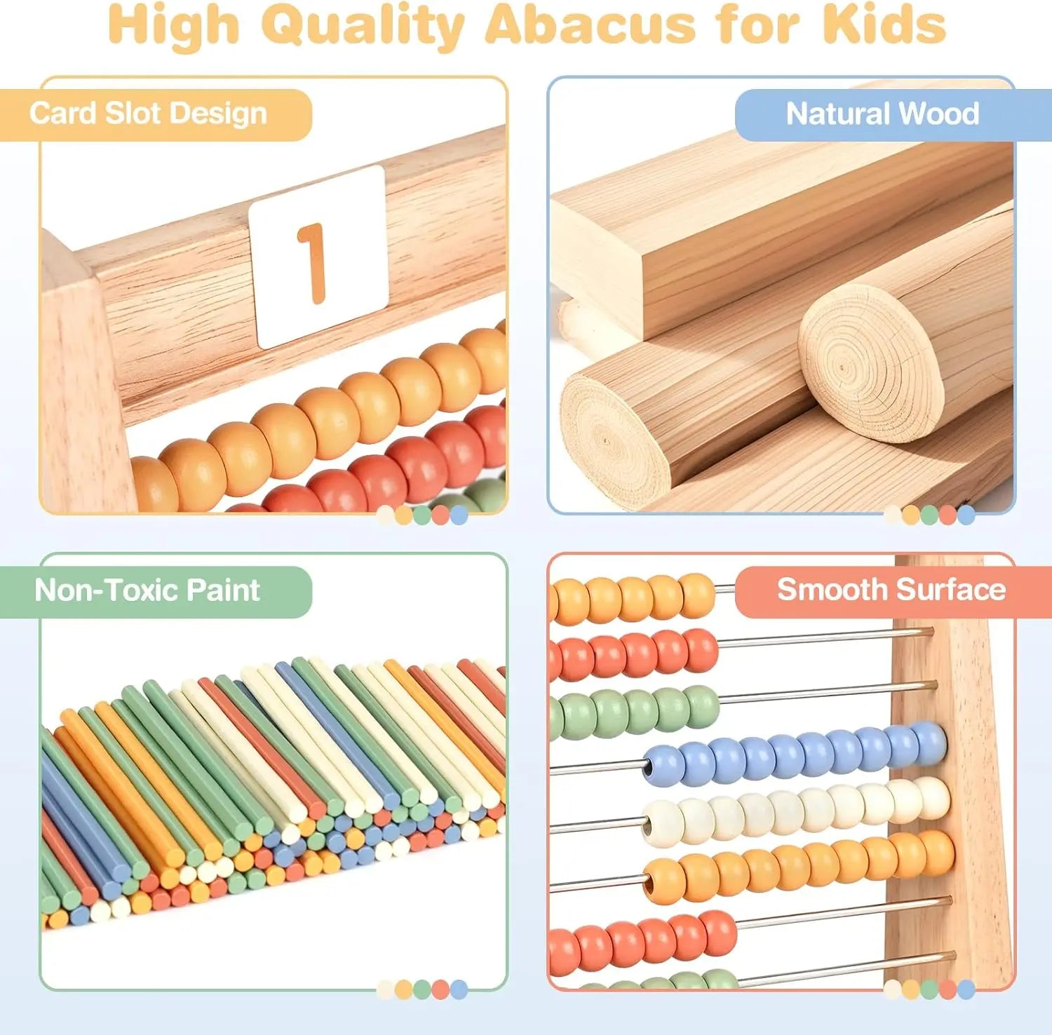 Wooden Abacus for Kids Math