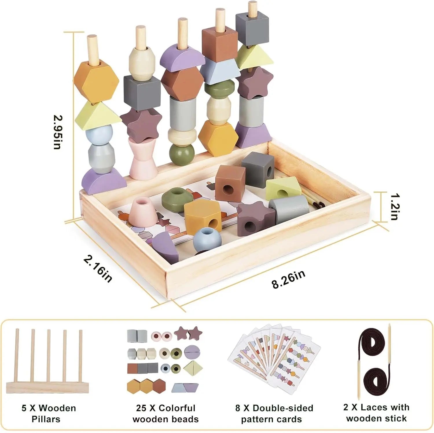 Educational Stacking & Threading Toys for Toddlers