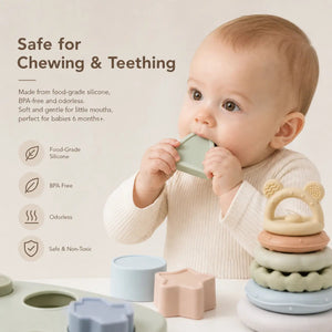 Silicone Sensory Montessori Baby Toy for Toddlers 6M - 2YS