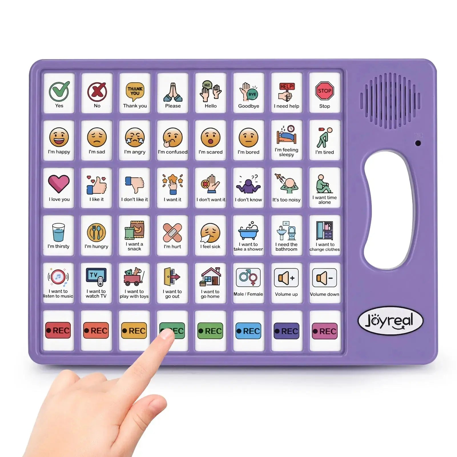 Plus AAC Communication Board for Language Learning (Purple)