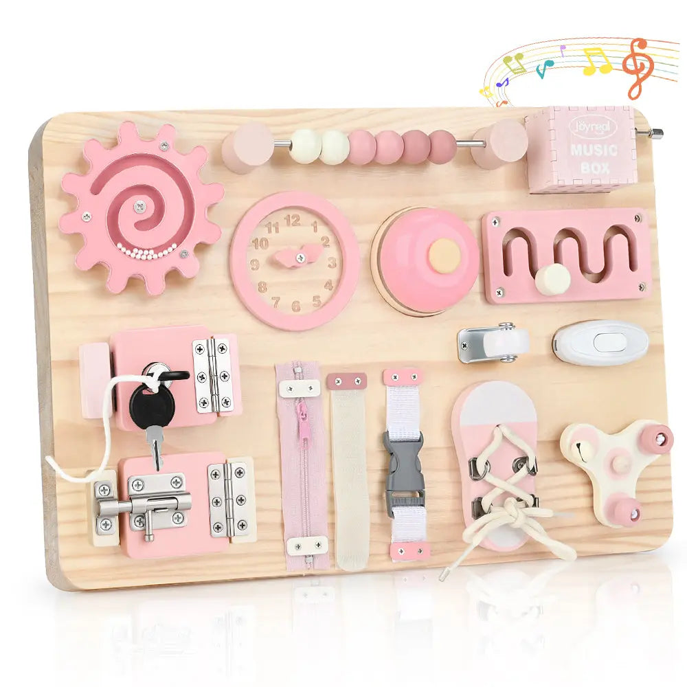 Fine Motor Skills Busy Board for Toddlers