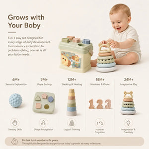 Silicone Sensory Montessori Baby Toy for Toddlers 6M - 2YS