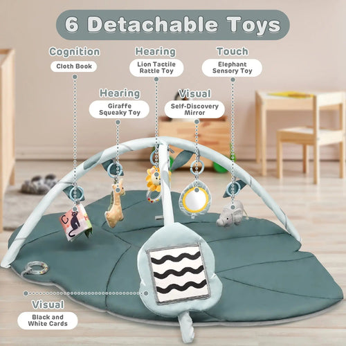 6-Toy Sensory Tummy Time Mat for Newborns 0–6M