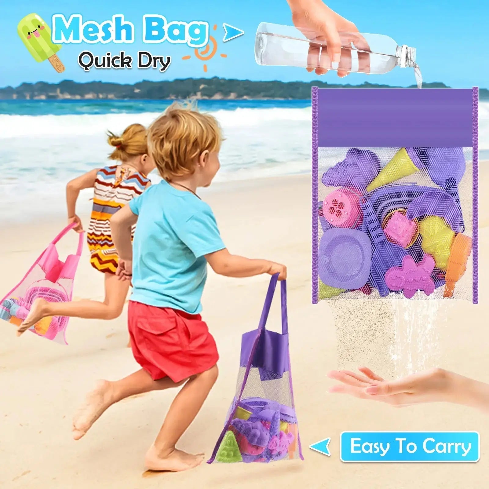Sand Play Travel Kit for Kids Ages 3–10