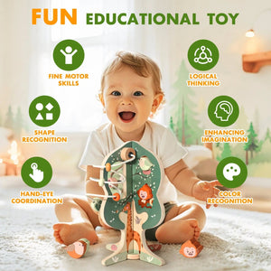 8-in-1 Wooden Activity Cube for 1-3 Year Olds