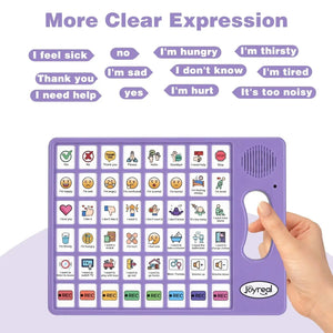 Plus AAC Communication Board for Language Learning (Purple)