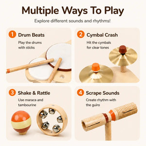 Rhythm Station – Wooden 11-in-1 Musical Table & Drum Set