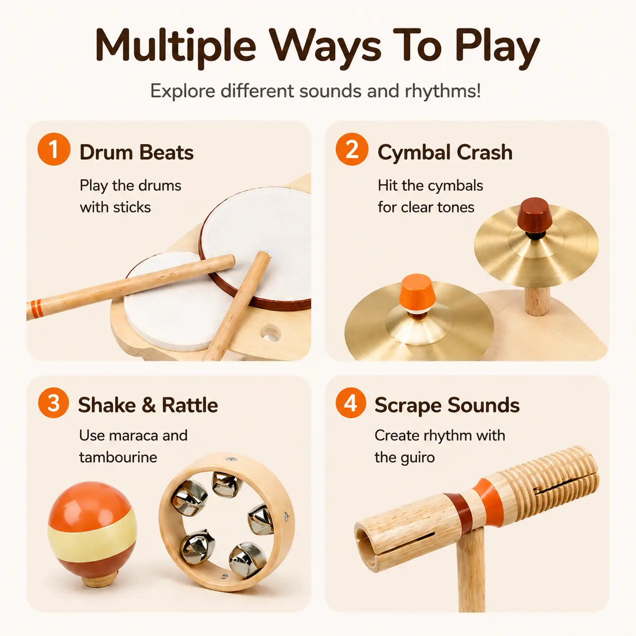 Rhythm Station – Wooden 11-in-1 Musical Table & Drum Set