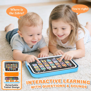 2-in-1 Speech Learning Laptop for Toddlers with Music & Sound