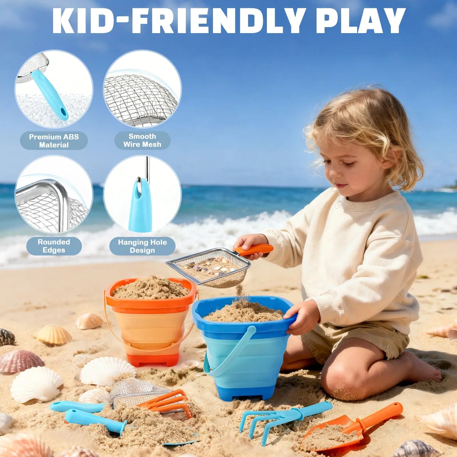 Portable Beachcombing Kit for Sand Sifting & Discovery
