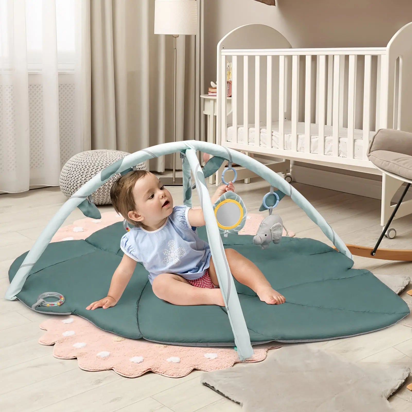 6-Toy Sensory Tummy Time Mat for Newborns 0–6M