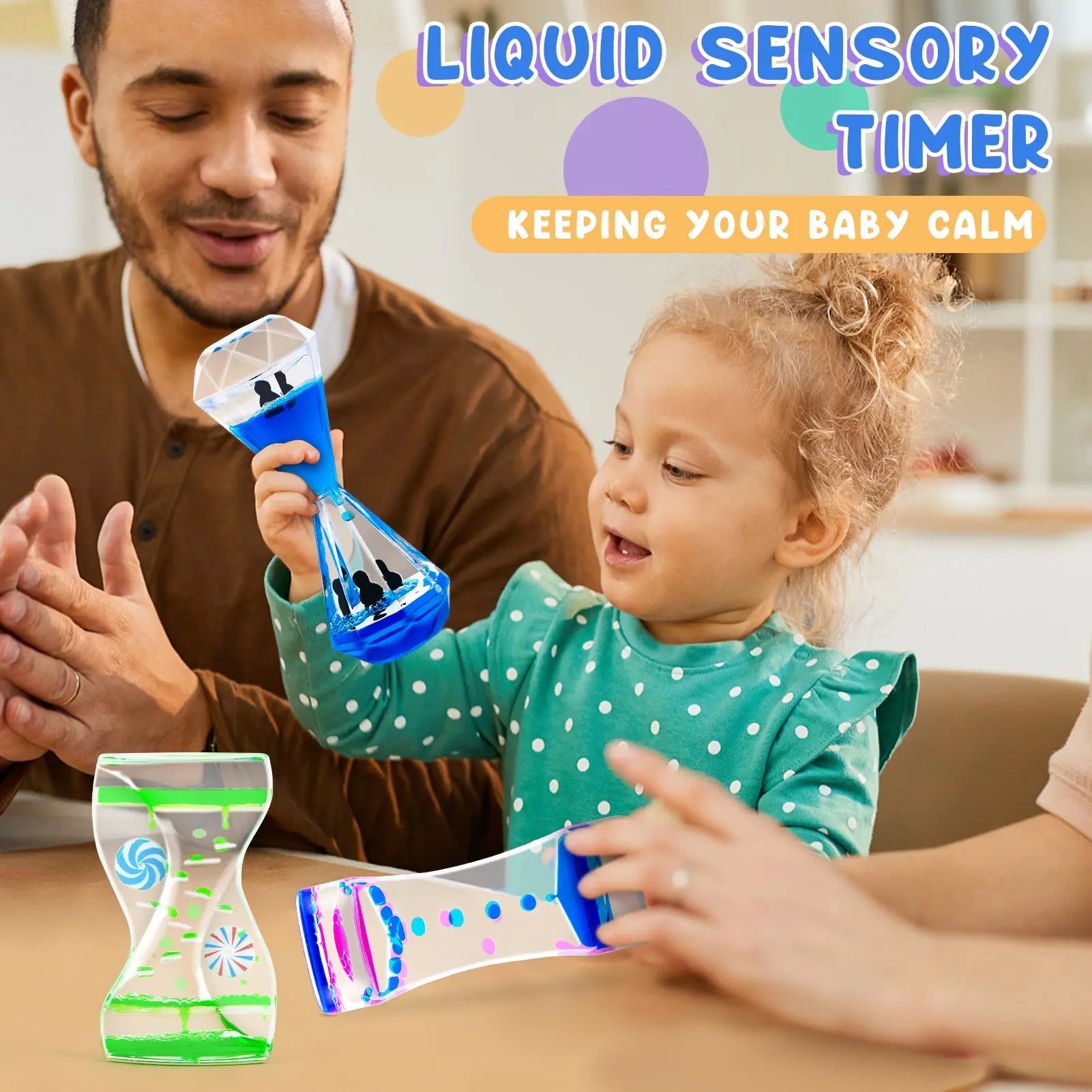 Set of 3 Liquid Motion Timers for Sensory Relaxation