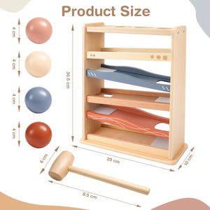 Wooden Rolling Ball Toy for 1–3 Year Olds