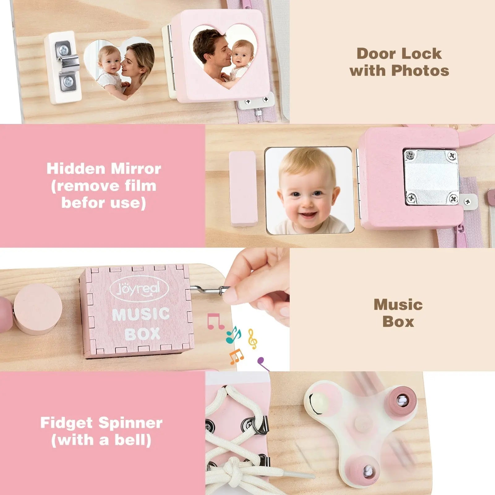 Fine Motor Skills Busy Board for Toddlers