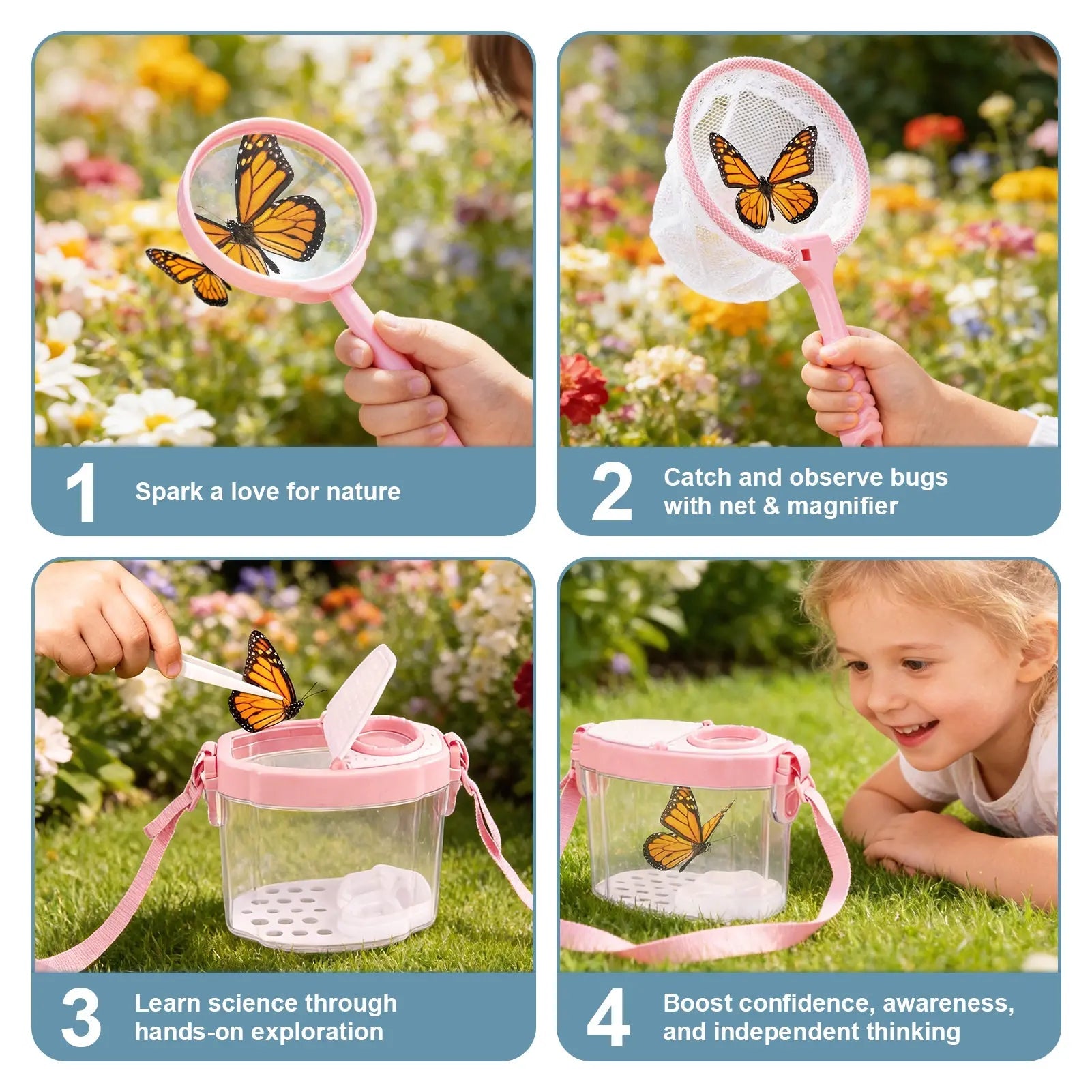 Premium Gardening Toys, Bug Catcher Kit for Outdoors & Planting