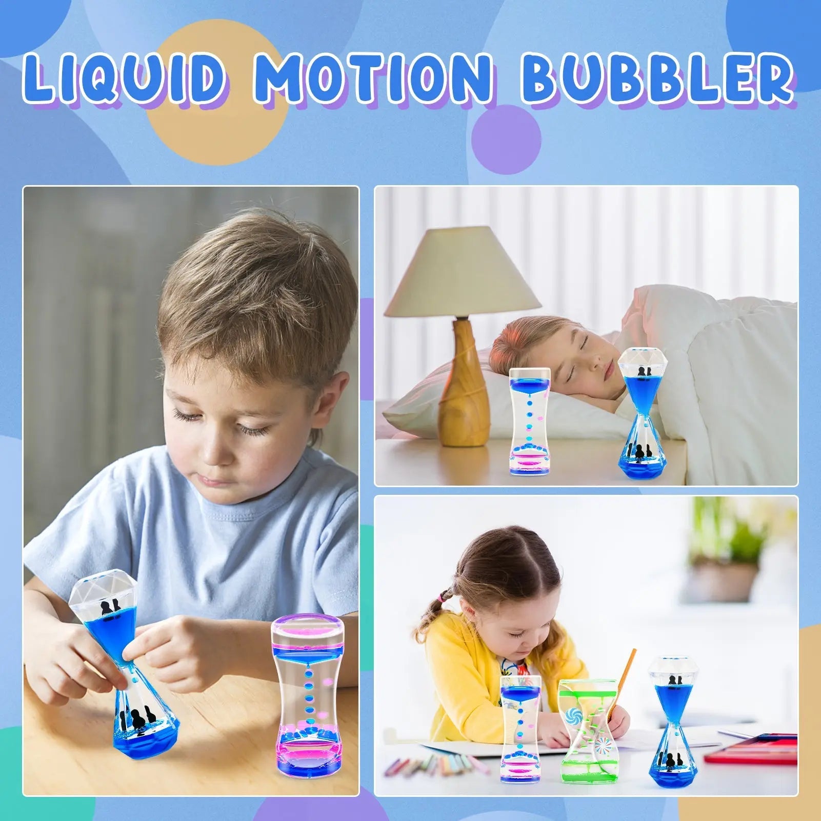 Set of 3 Liquid Motion Timers for Sensory Relaxation
