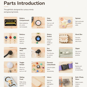 Montessori Busy Board for Early Learning Kids