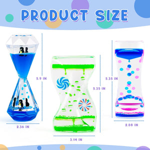 Set of 3 Liquid Motion Timers for Sensory Relaxation