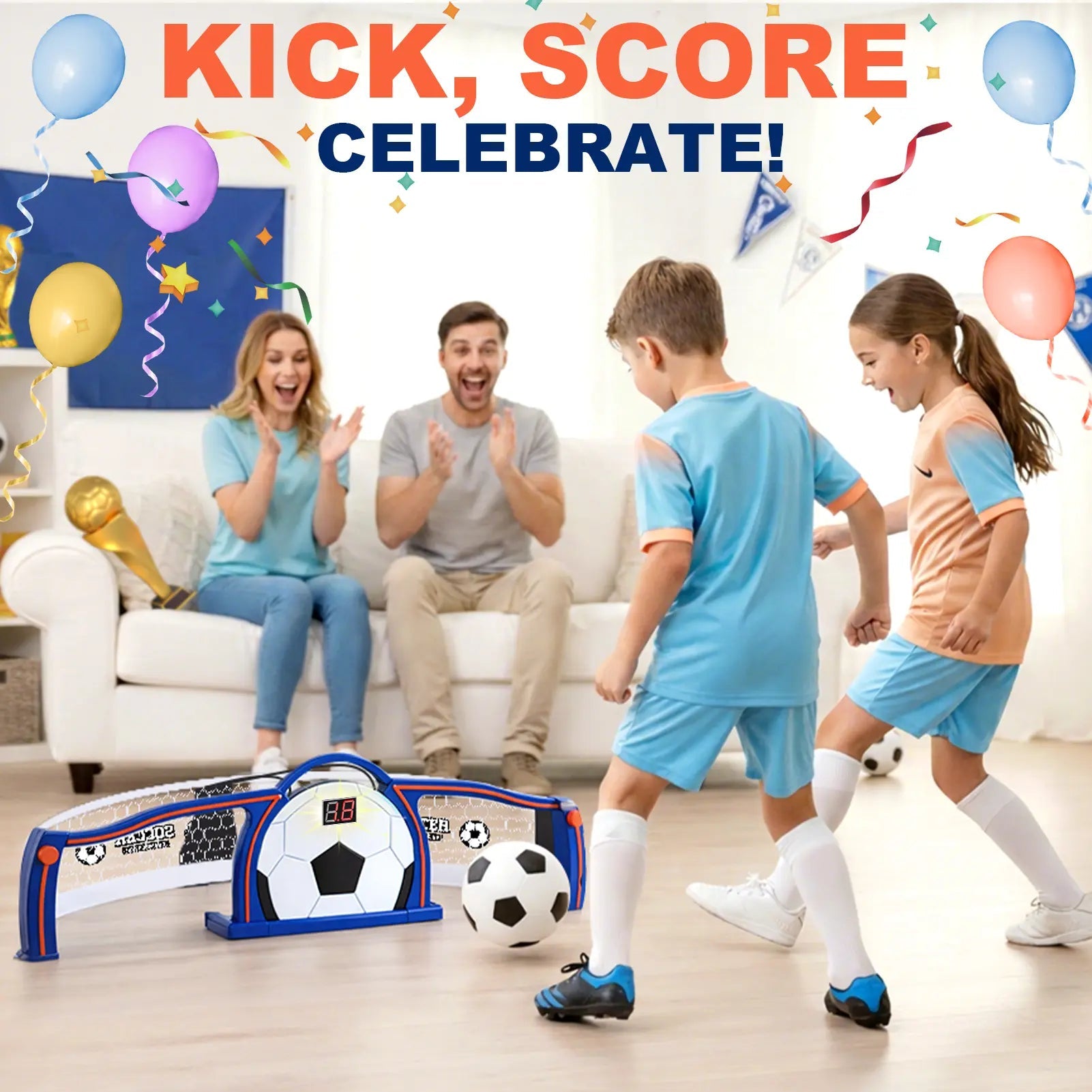 Interactive Soccer Trainer for Kids 6+ with Scoring
