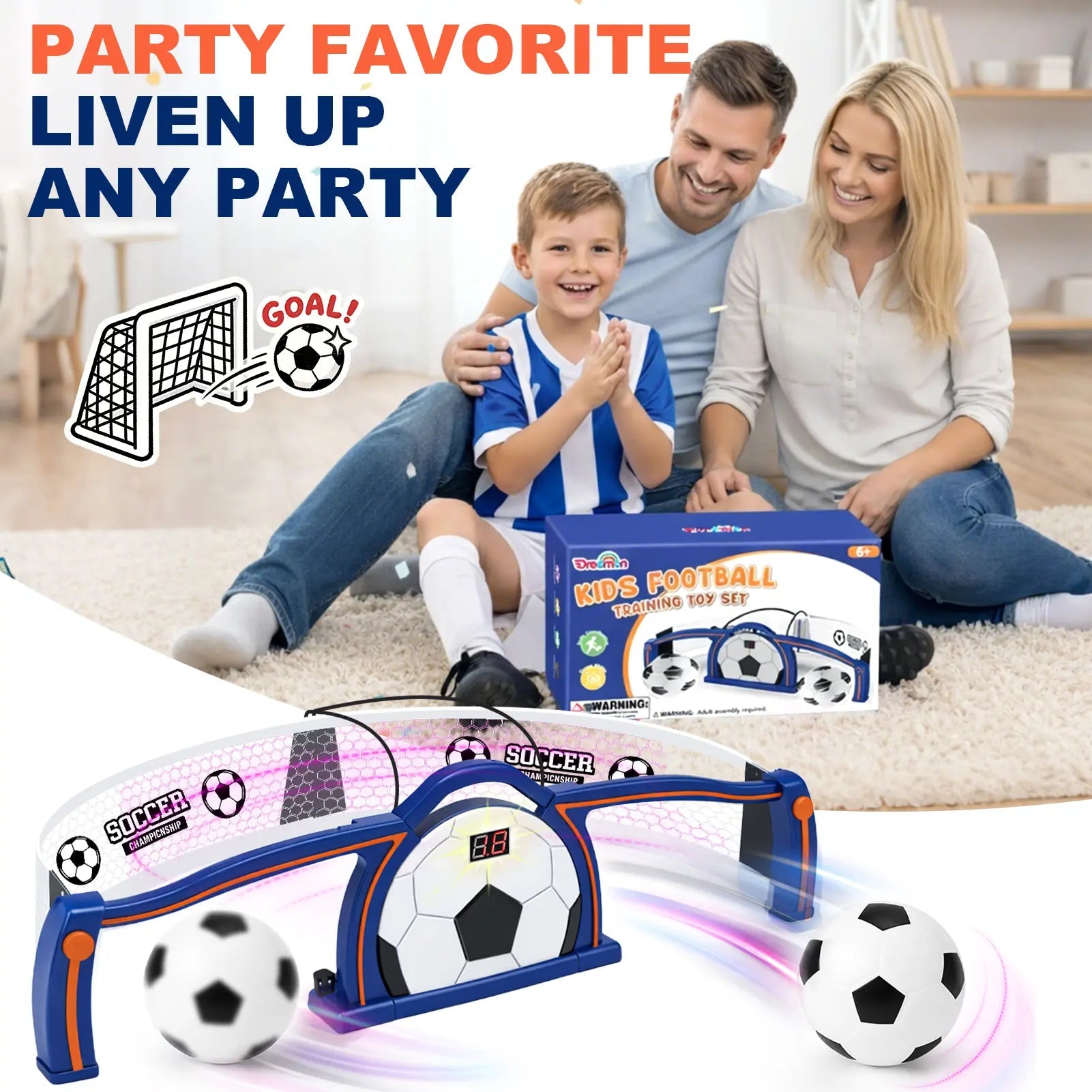 Interactive Soccer Trainer for Kids 6+ with Scoring