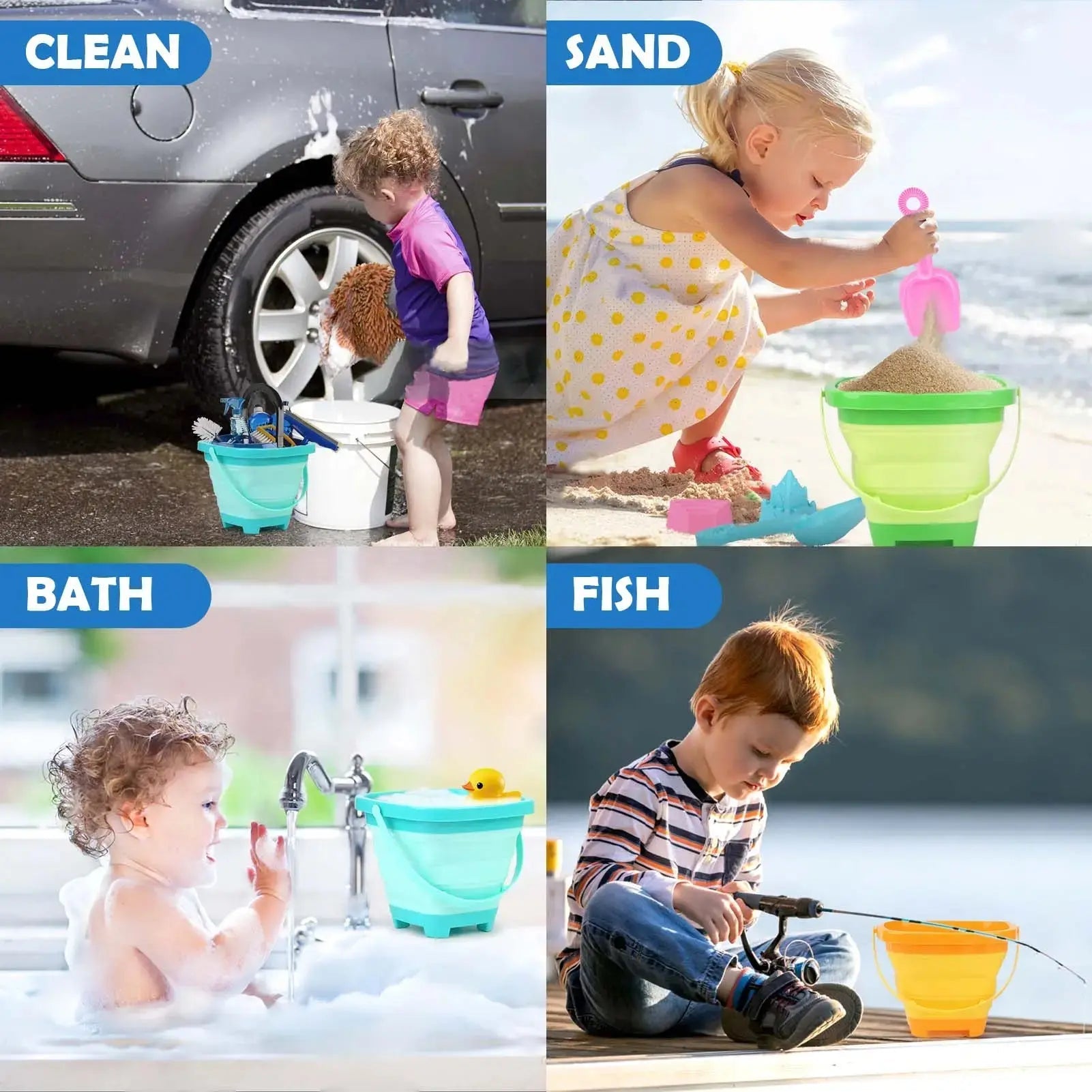30PCS Collapsible Beach Toys Set for Kids Ages 3–10