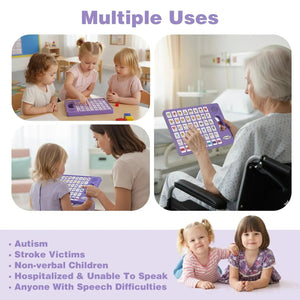 Plus AAC Communication Board for Language Learning (Purple)