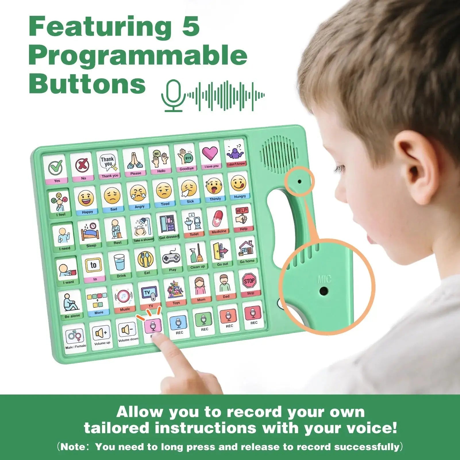 Sentence-Building AAC Device 3.0 Plus, Language Learning Communication Board