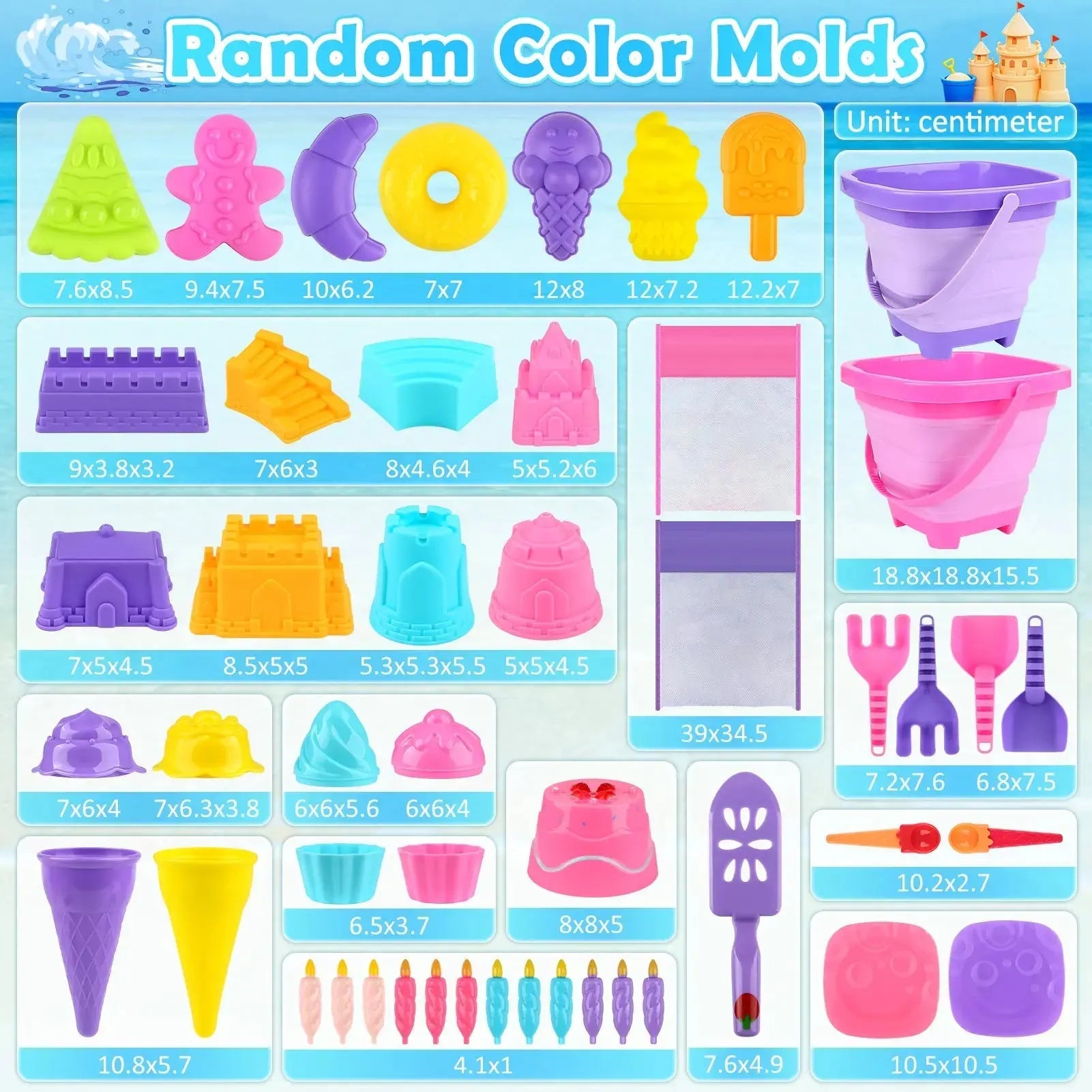Sand Play Travel Kit for Kids Ages 3–10