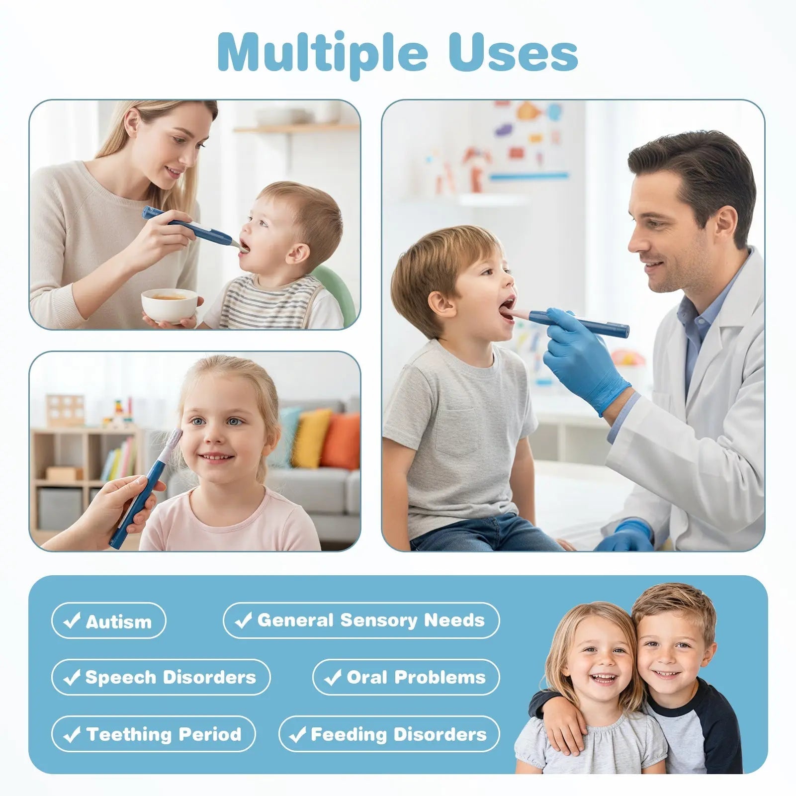 Oral Motor Sensory Tool – 4 Modes, 7 Tips for Speech & Feeding Support
