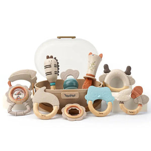Baby Rattles Teething Toys with Soft Textures