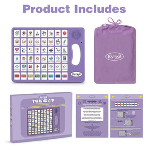 Plus AAC Communication Board for Language Learning (Purple)