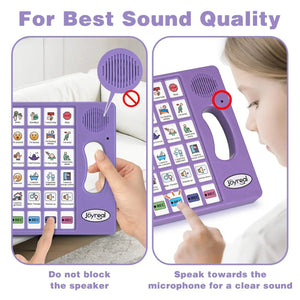 Plus AAC Communication Board for Language Learning (Purple)