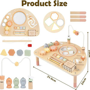 Montessori 8-in-1 Wooden Activity Table for Toddlers