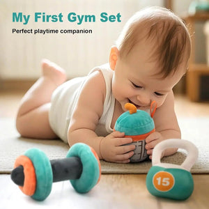 Workout Plush Toy with Rattle for Toddlers