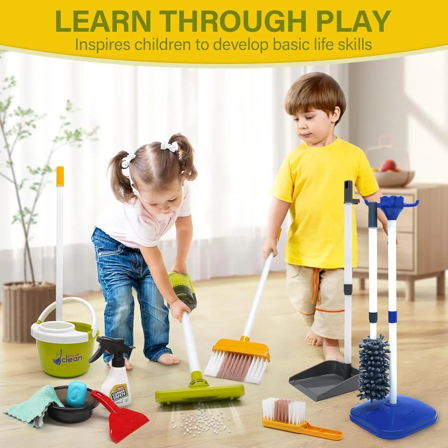 Kids Cleaning Toy Set for Age 3-7