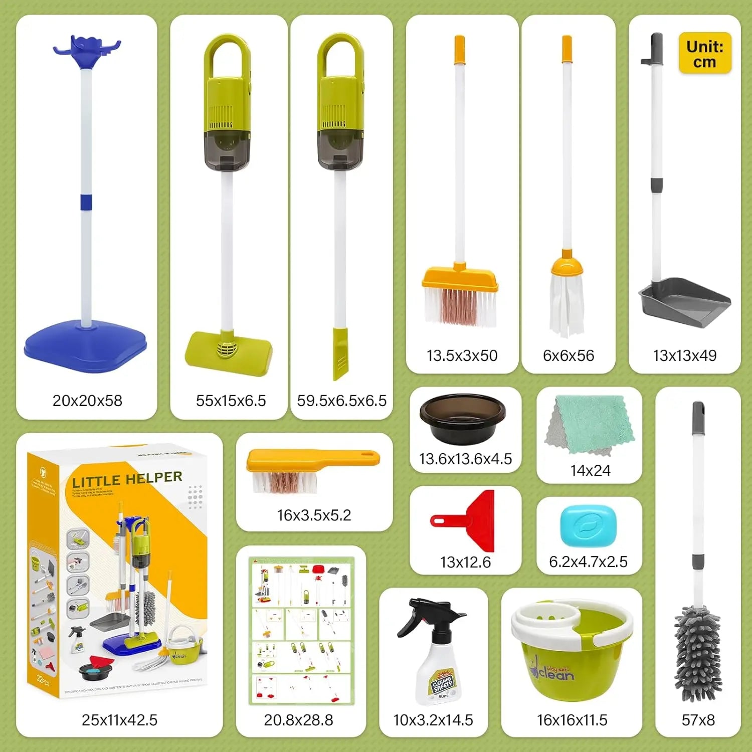 Kids Cleaning Toy Set for Age 3-7