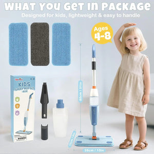 Spray Mop Toy for Kids Cleaning Play