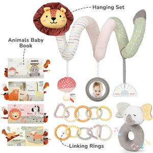 Spiral Car Seat Toy Set – Travel Toy for Newborns & Infants