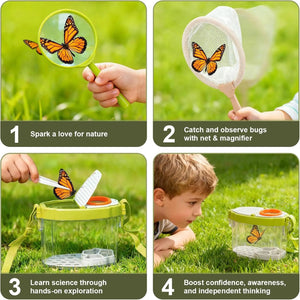 Kids Gardening & Bug Catcher Kit Wooden Planting Toys