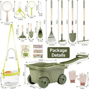 Kids Gardening & Bug Catcher Kit Wooden Planting Toys