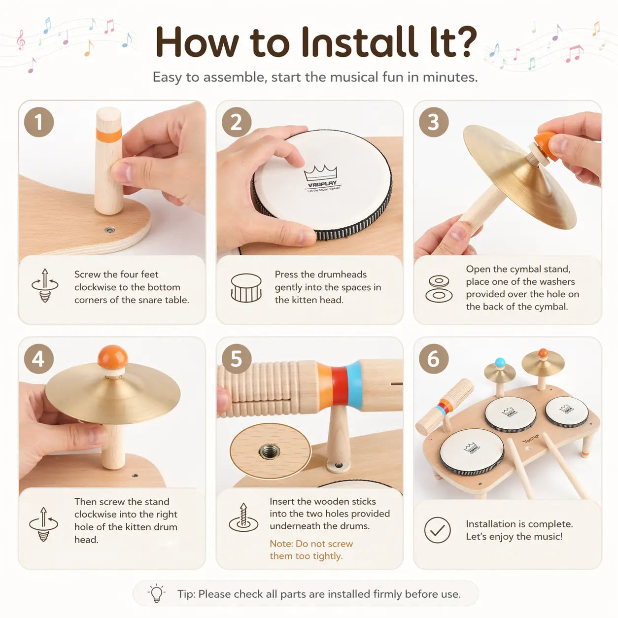 Little Beat Makers – Wooden Music Table & Drum Set