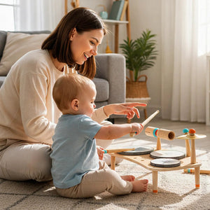 Little Beat Makers – Wooden Music Table & Drum Set